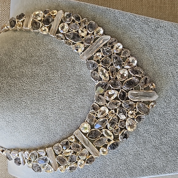 Artistry Of India Rutilated Black Quartz, White Quartz & White Crystal Necklace - Picture 4 of 16